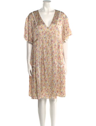 Emilia George Floral Print Knee-Length Dress