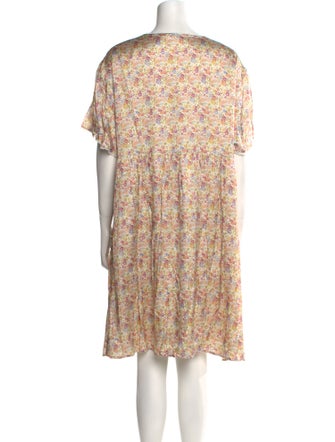 Emilia George Floral Print Knee-Length Dress