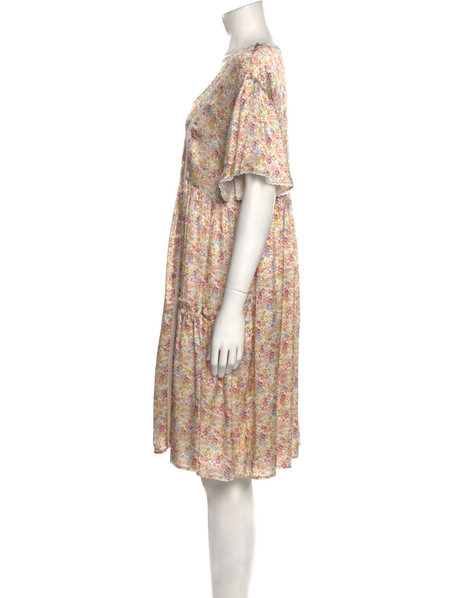 Emilia George Floral Print Knee-Length Dress