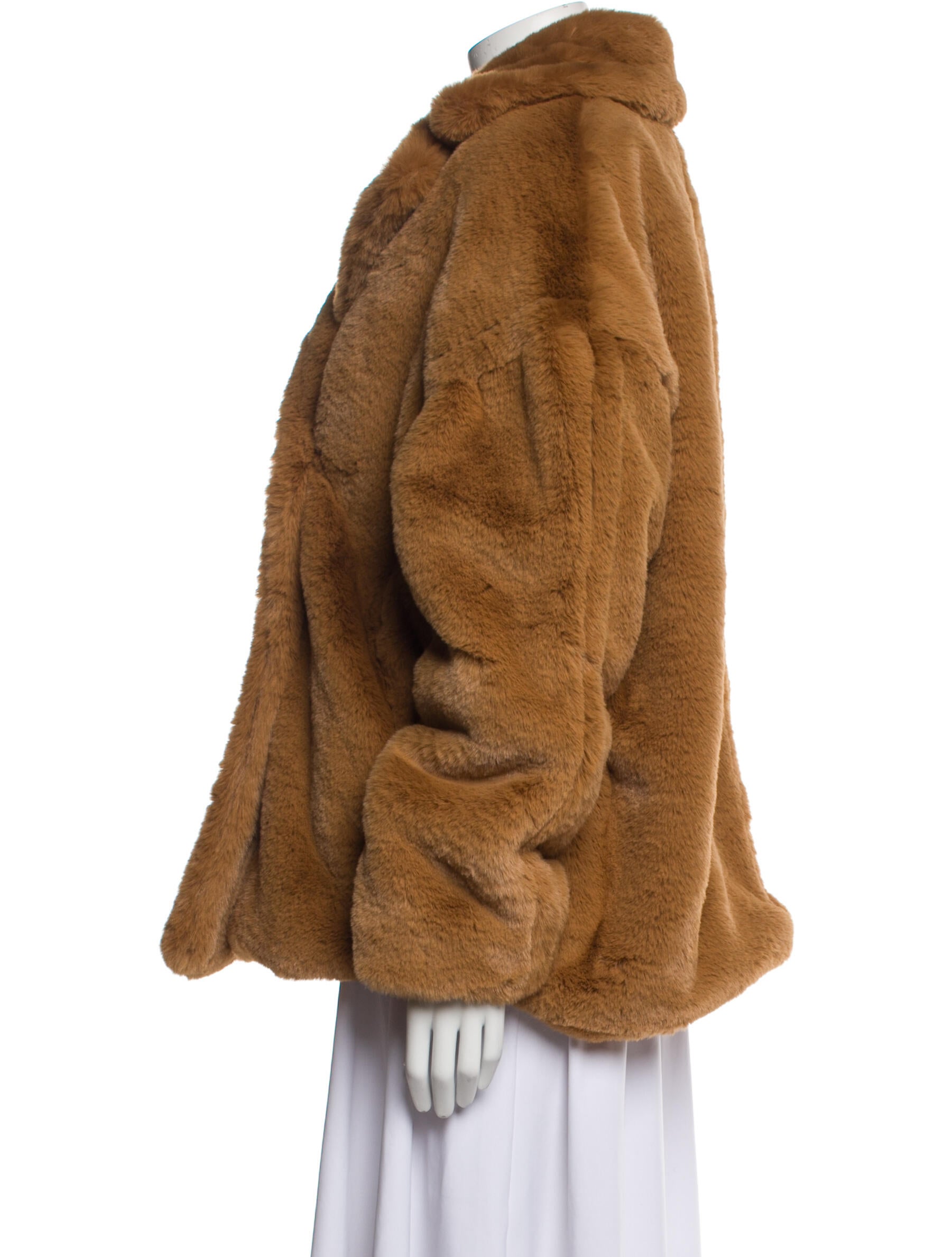 Emilia George Silk Faux Fur Jacket