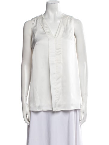 Emilia George Tops V-Neck Sleeveless Blouse L