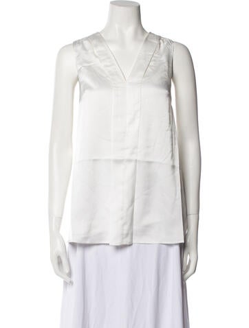 Emilia George Tops V-Neck Sleeveless Blouse XS