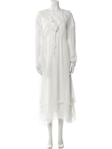 Emilia George Dresses V-Neck Long Dress M