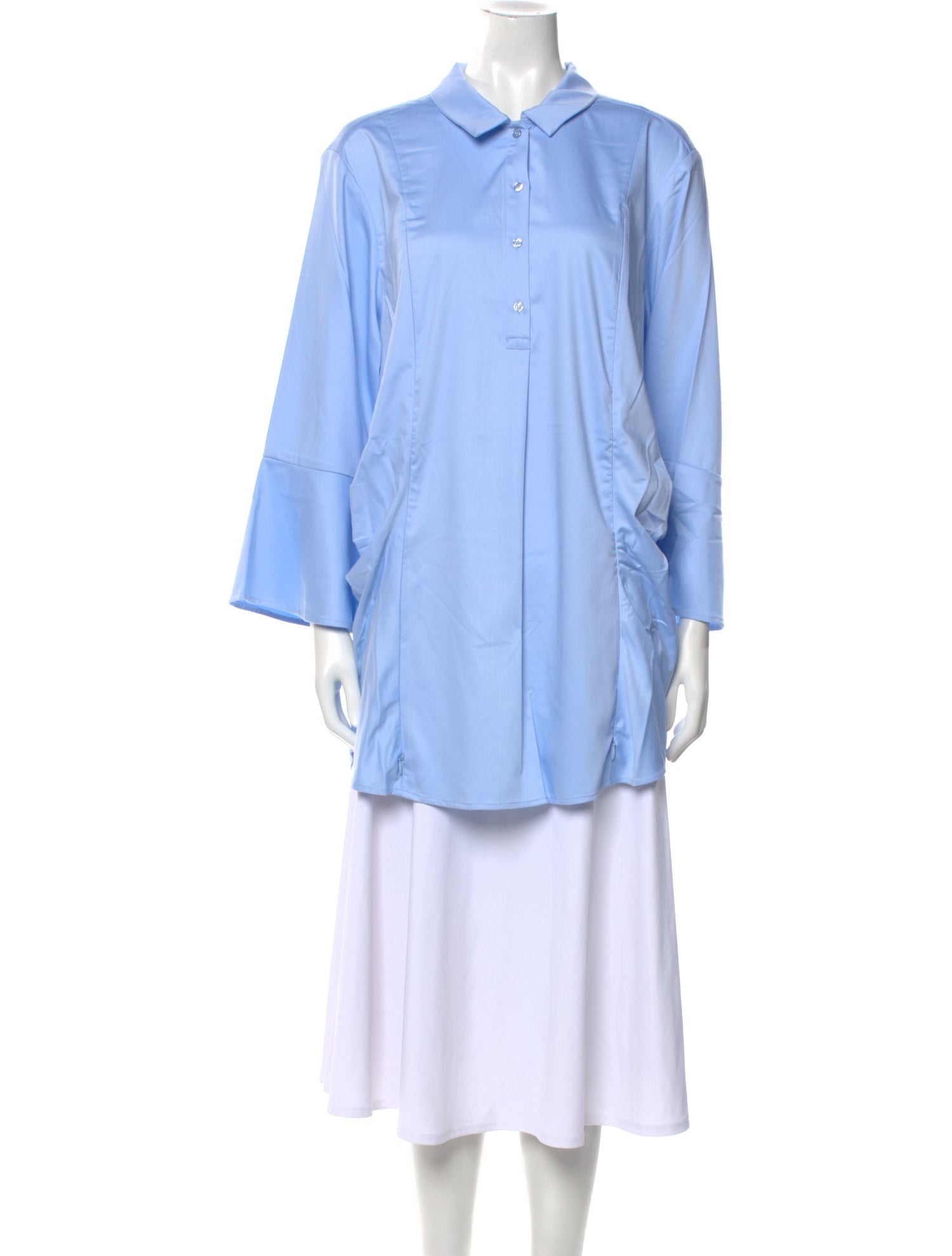 Emilia George Three-Quarter Sleeve Button-Up Top w/ Tags