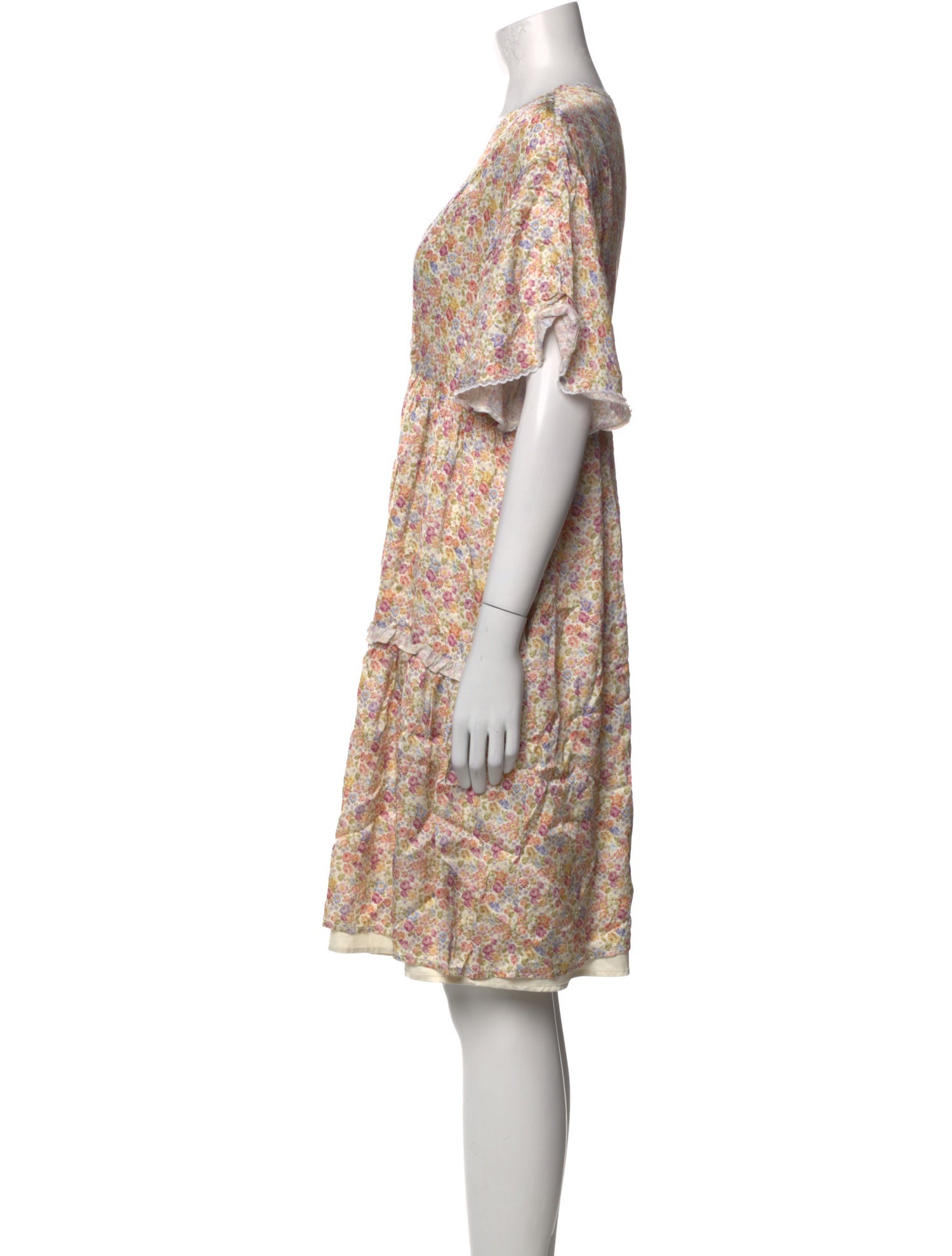 Emilia George Floral Print Knee-Length Dress