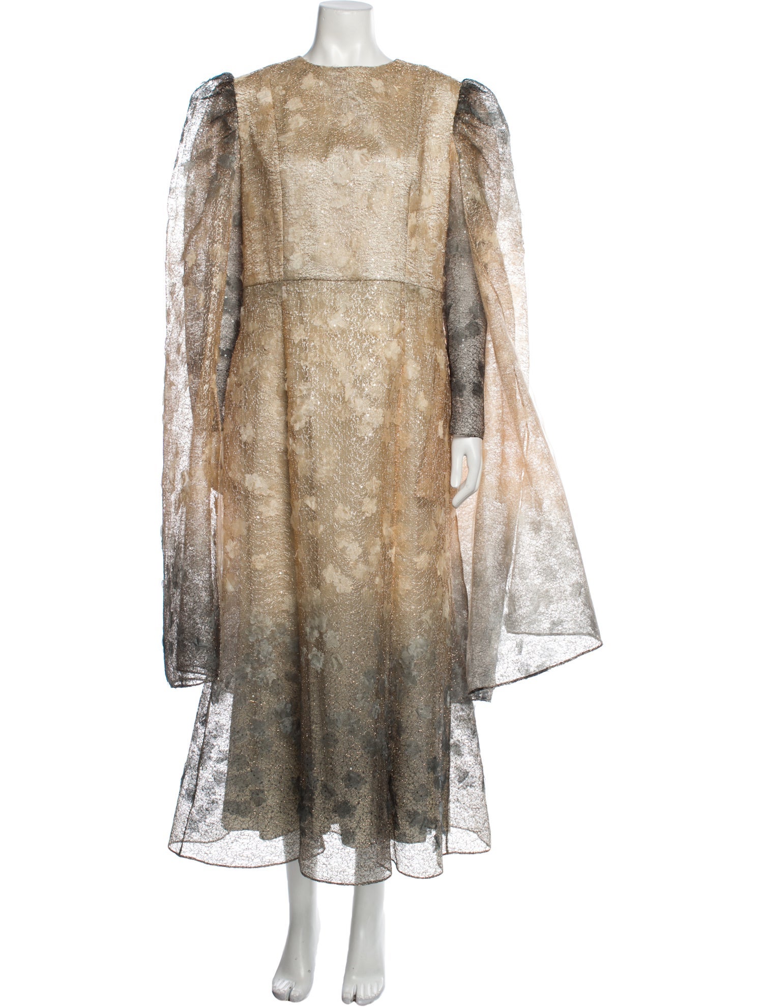 Andrew Kwon Printed Long Dress w/ Tags