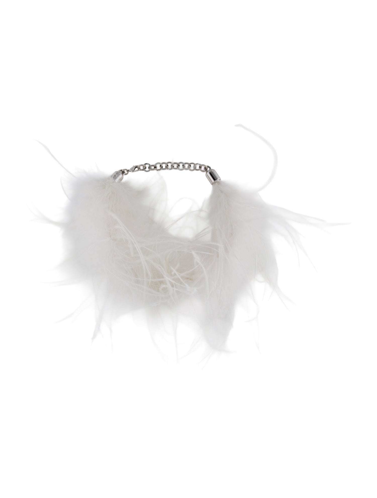 Alessandra Rich Alessandra Rich White Feather Choker
