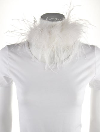 Alessandra Rich Alessandra Rich White Feather Choker