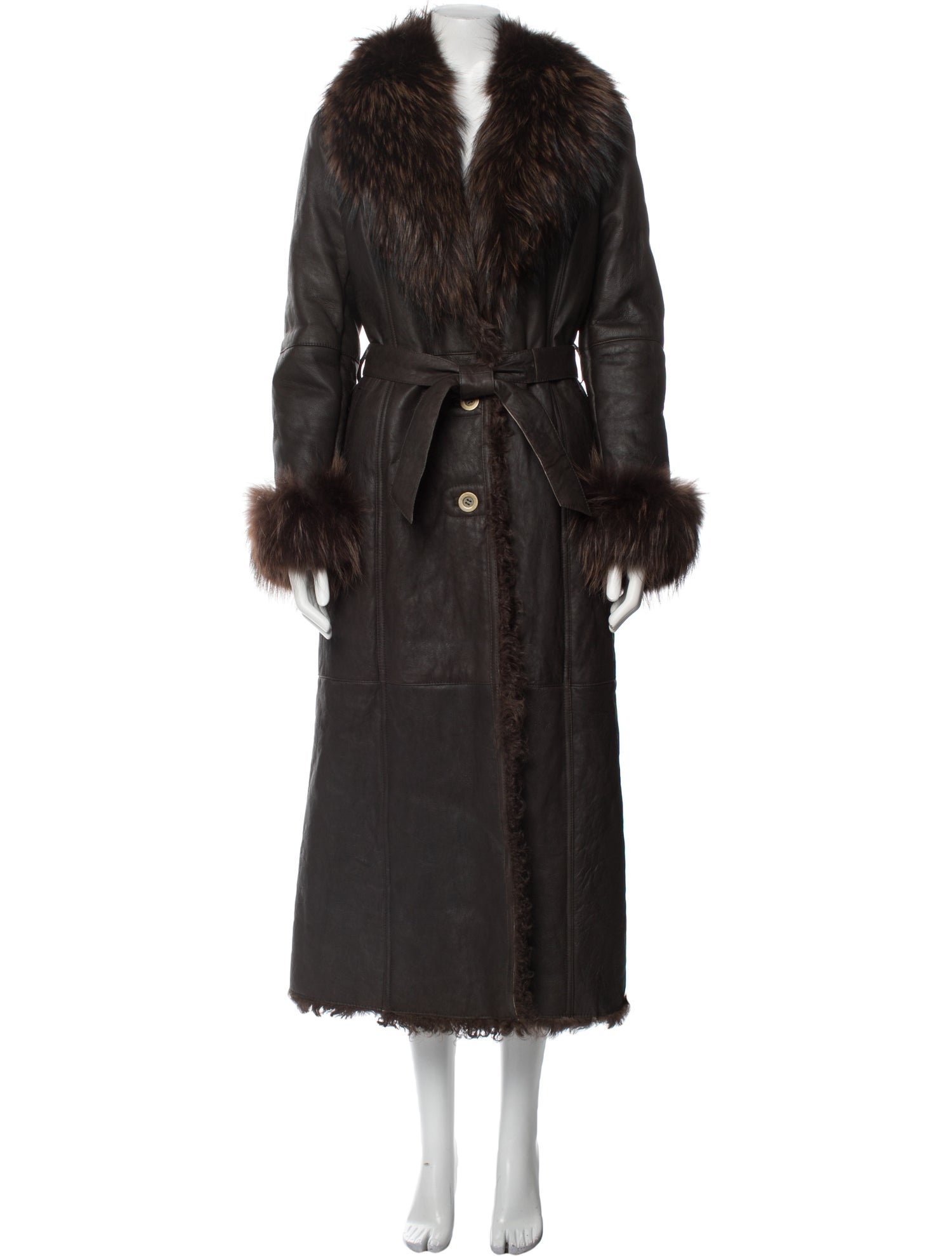 Fur Lamb Fur Trench Coat