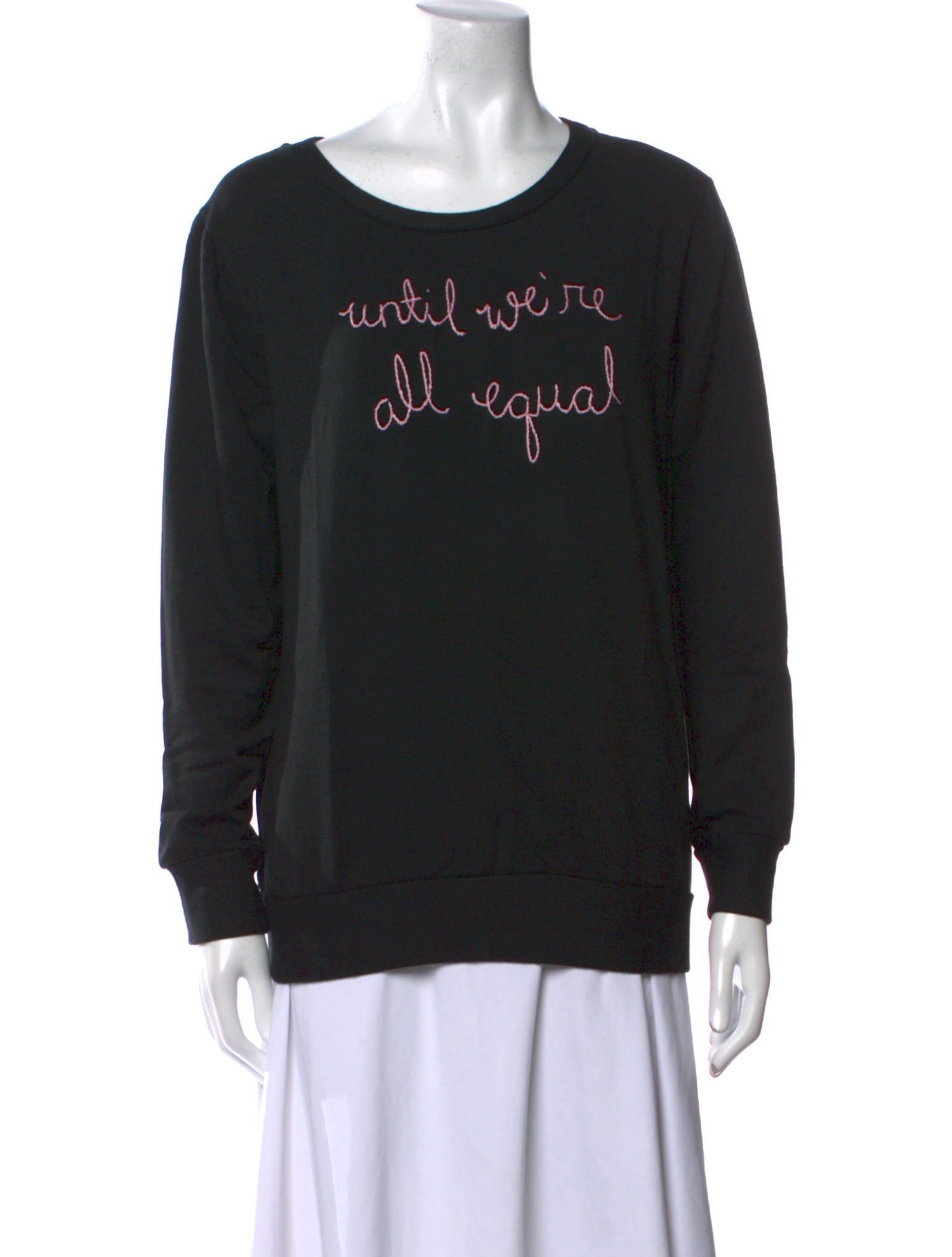 Lingua Franca Graphic Print Crew Neck Sweatshirt