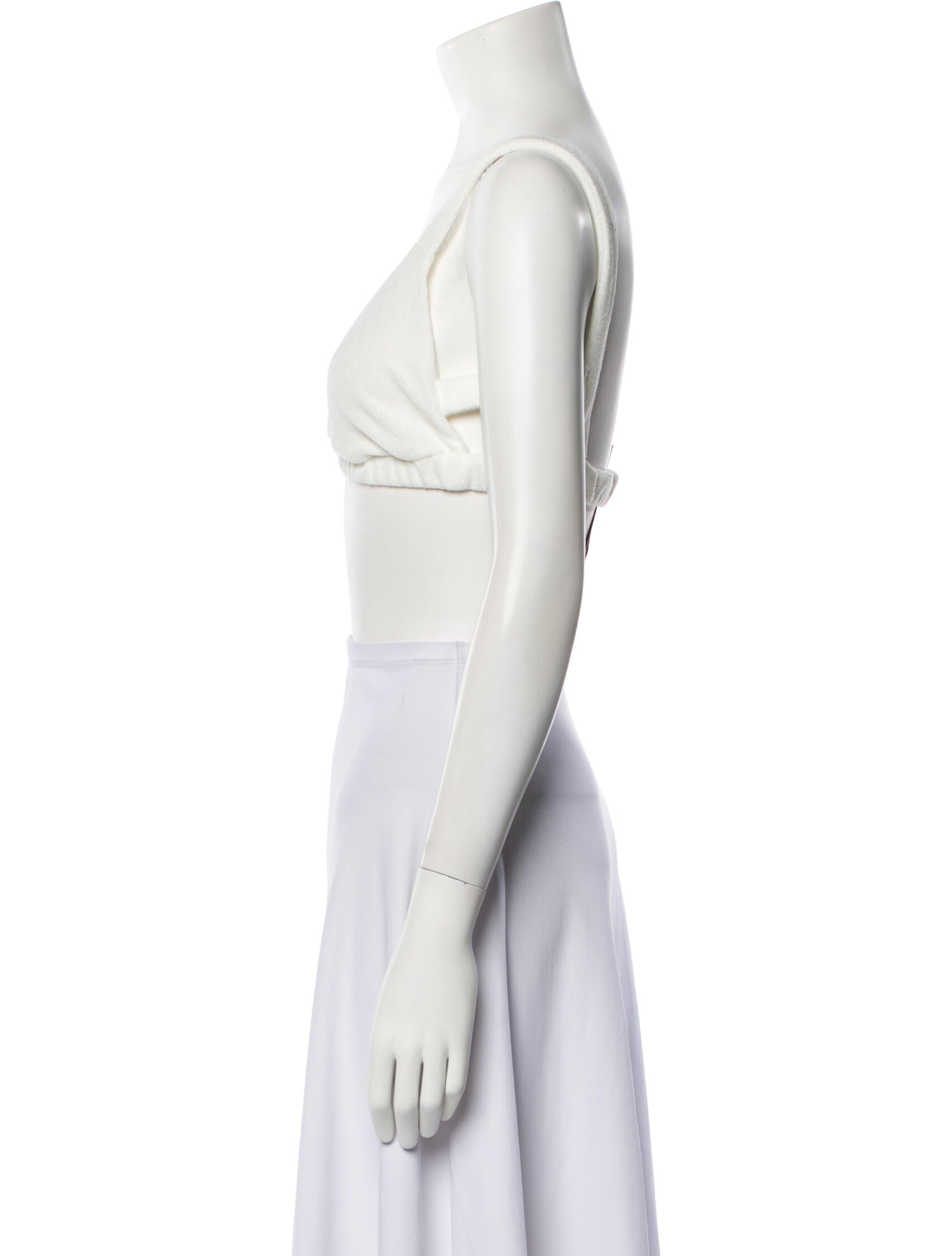 Emily In Paris x My Beachy Side Plunge Neckline Sleeveless Crop Top