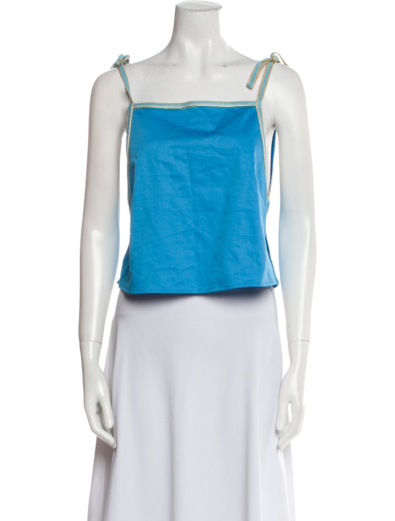 Emily In Paris x My Beachy Side Square Neckline Sleeveless Crop Top