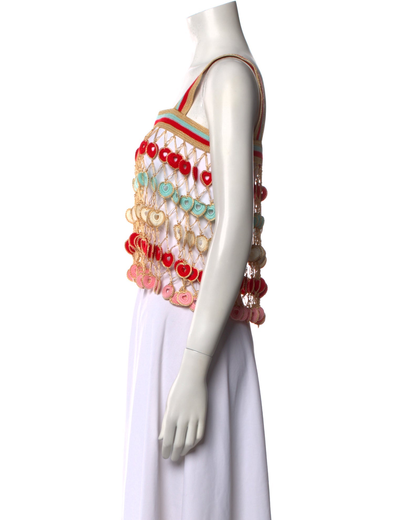 Emily In Paris x My Beachy Side Striped Square Neckline Crop Top