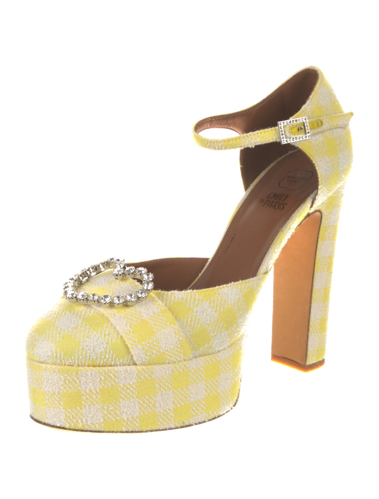 Malone Souliers x Emily in Paris Printed D'Orsay Pumps