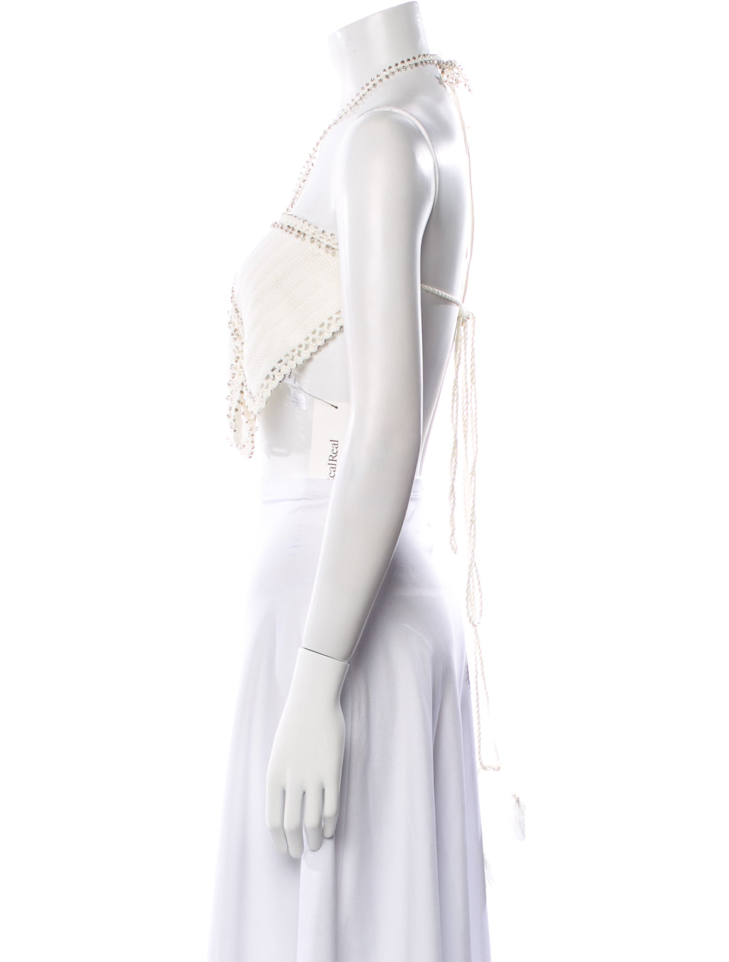 Emily In Paris x My Beachy Side Crochet Halterneck Crop Top