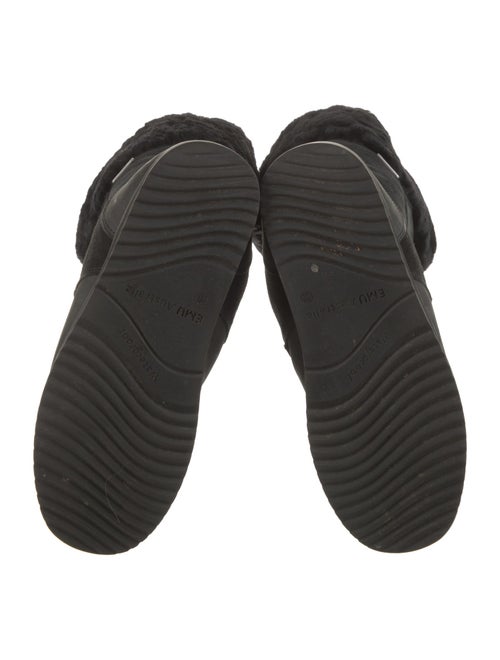 EMU Australia Leather Fur Trim Lace-Up Boots