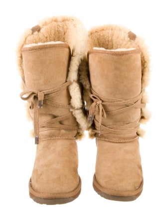 EMU Australia Suede Lace-Up Boots