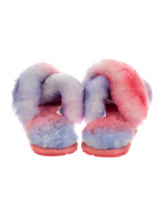 EMU Australia Shearling Tie-Dye Print Slides