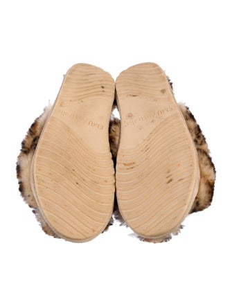 EMU Australia Shearling Animal Print Slides