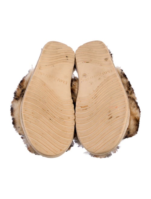 EMU Australia Shearling Animal Print Slides