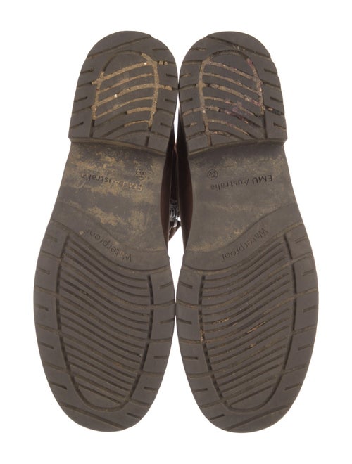 EMU Australia Leather Colorblock Pattern Combat Boots