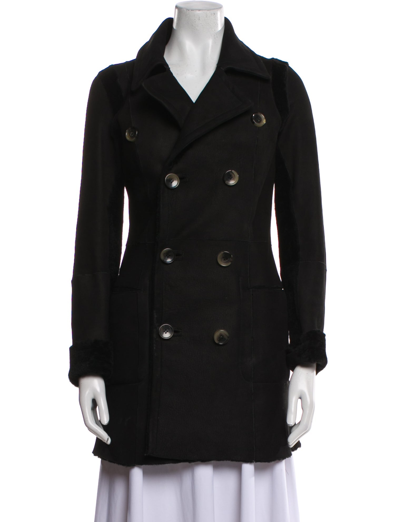 Enes Lambskin Peacoat
