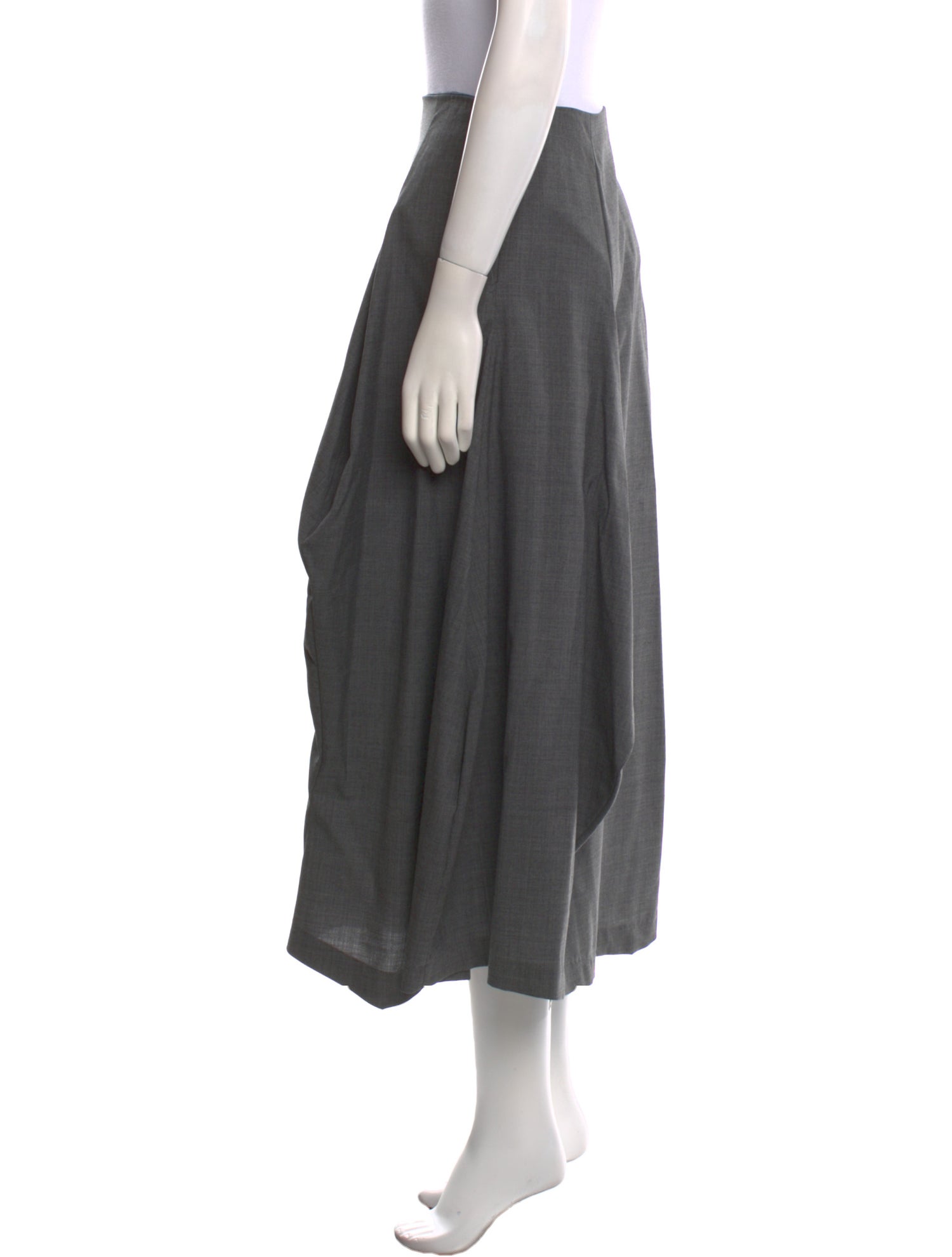 Enfold Wool Midi Length Skirt