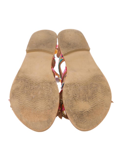 Elina Linardaki Leather Printed Gladiator Sandals