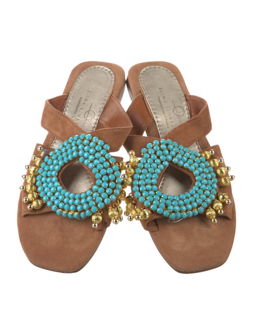 Elina Linardaki Suede Mules