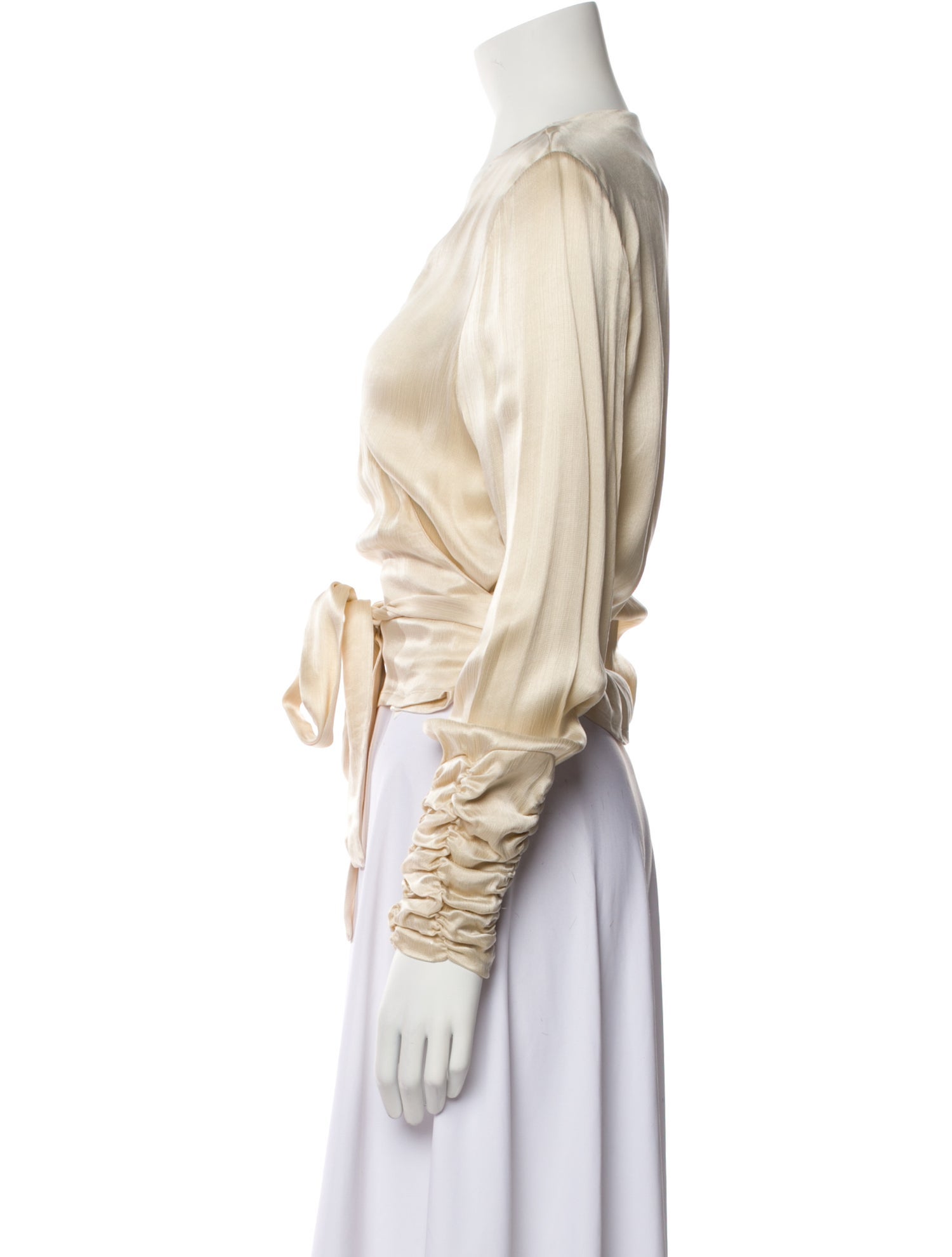 Envelope1976 V-Neck Long Sleeve Blouse