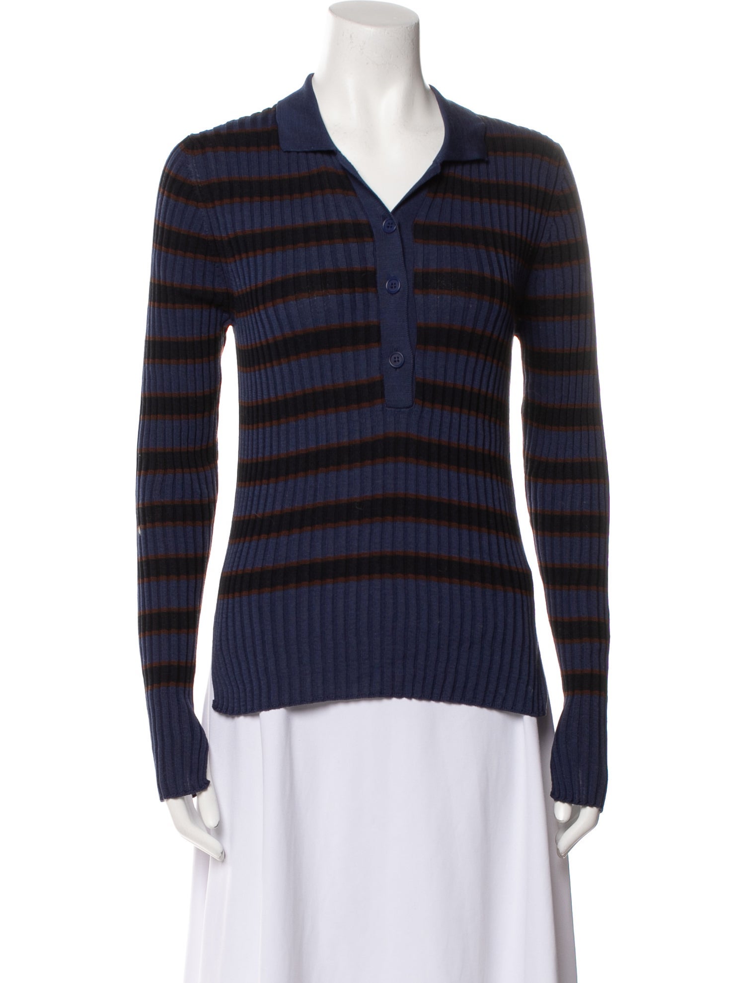 eolas Striped V-Neck Top