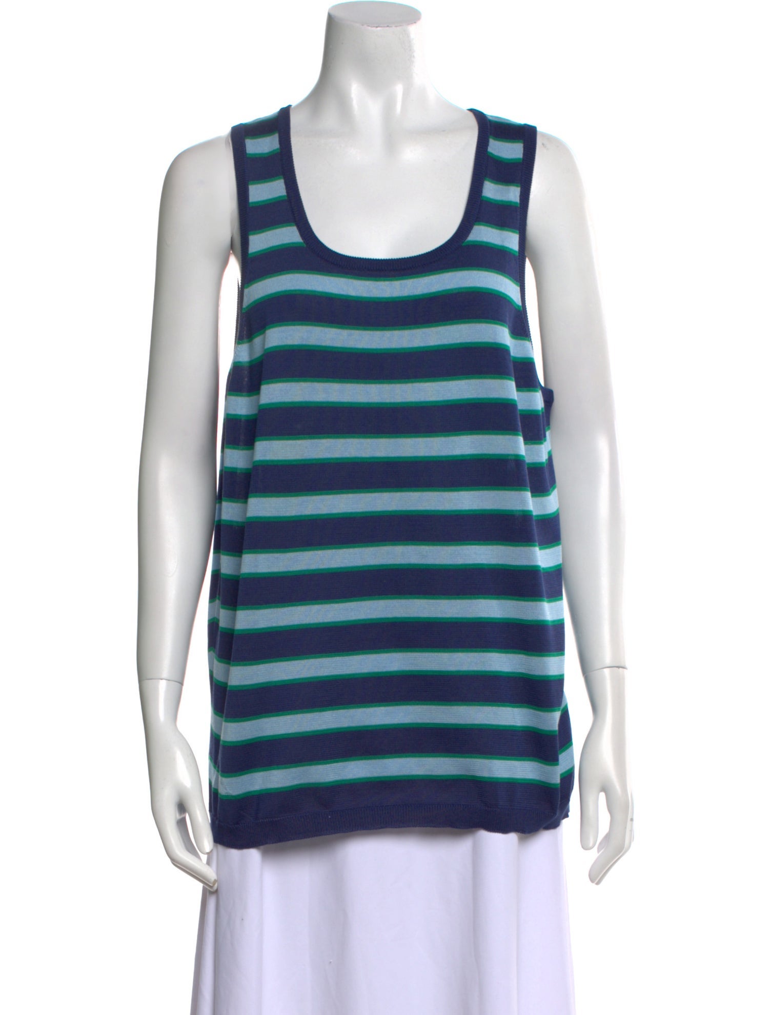eolas Striped Scoop Neck Top