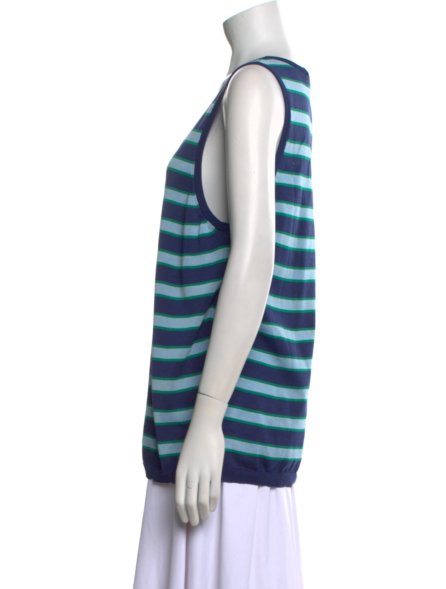 eolas Striped Scoop Neck Top