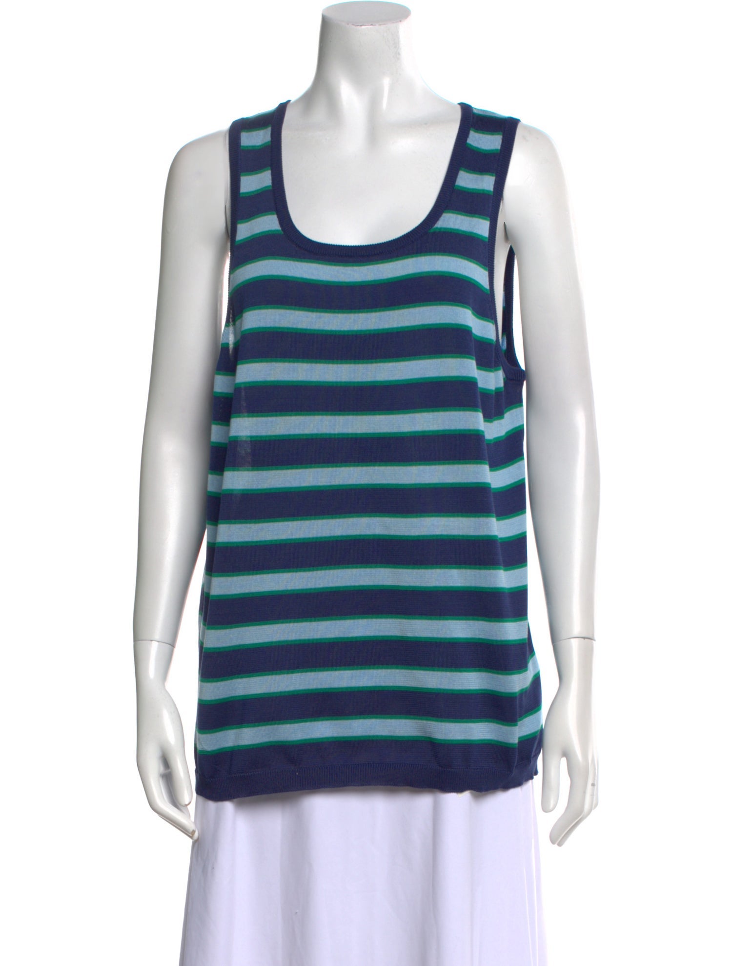 eolas Striped Scoop Neck Top
