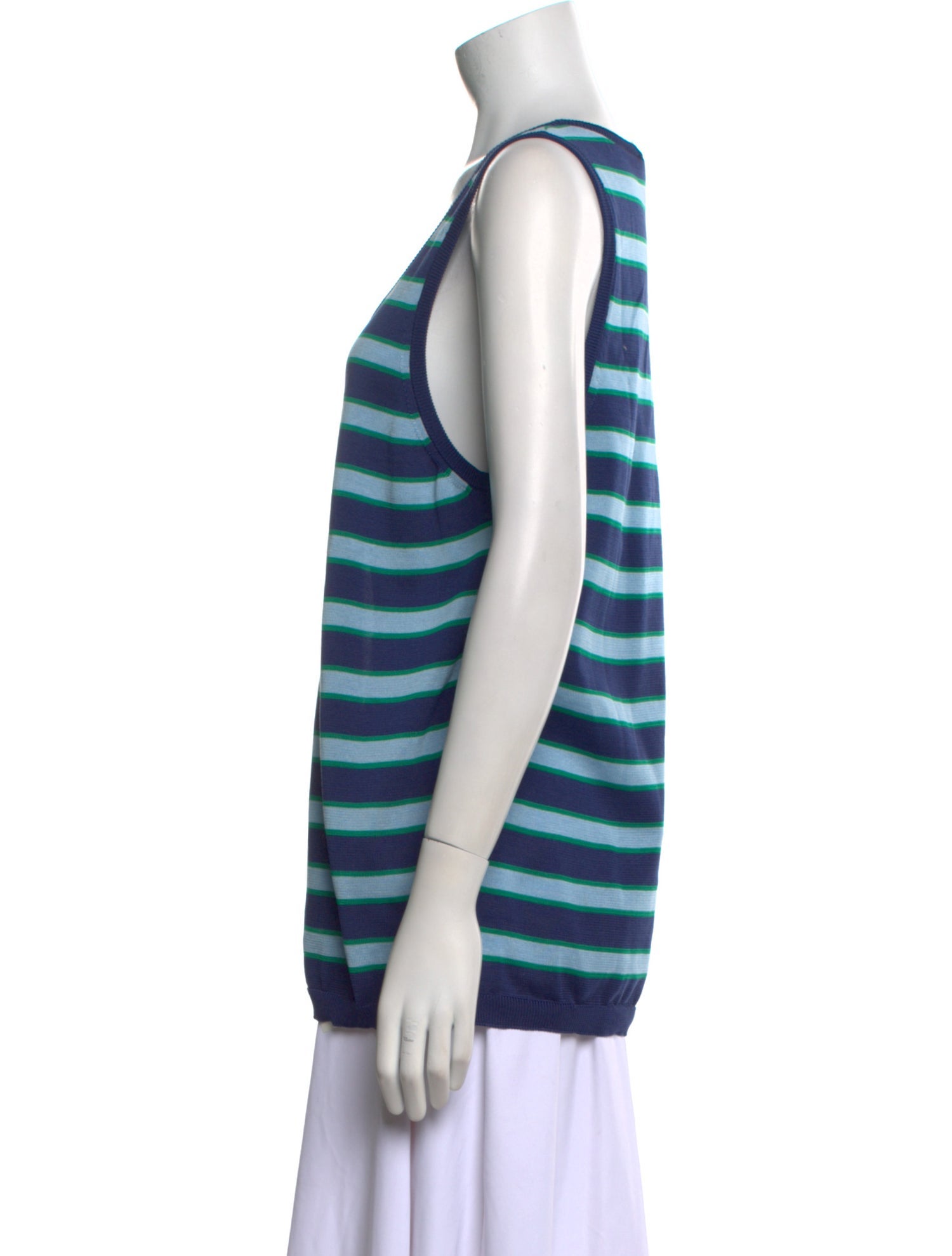 eolas Striped Scoop Neck Top