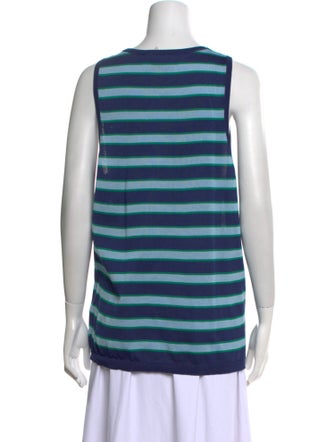 eolas Striped Scoop Neck Top