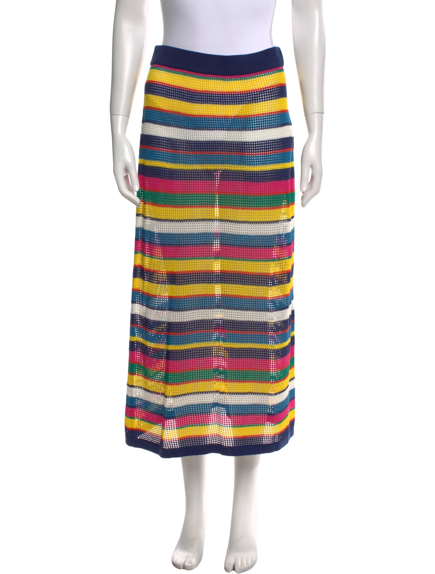 eolas Striped Midi Length Skirt