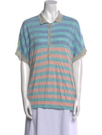 eolas Linen Striped Polo