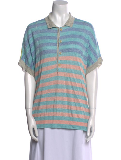 eolas Linen Striped Polo