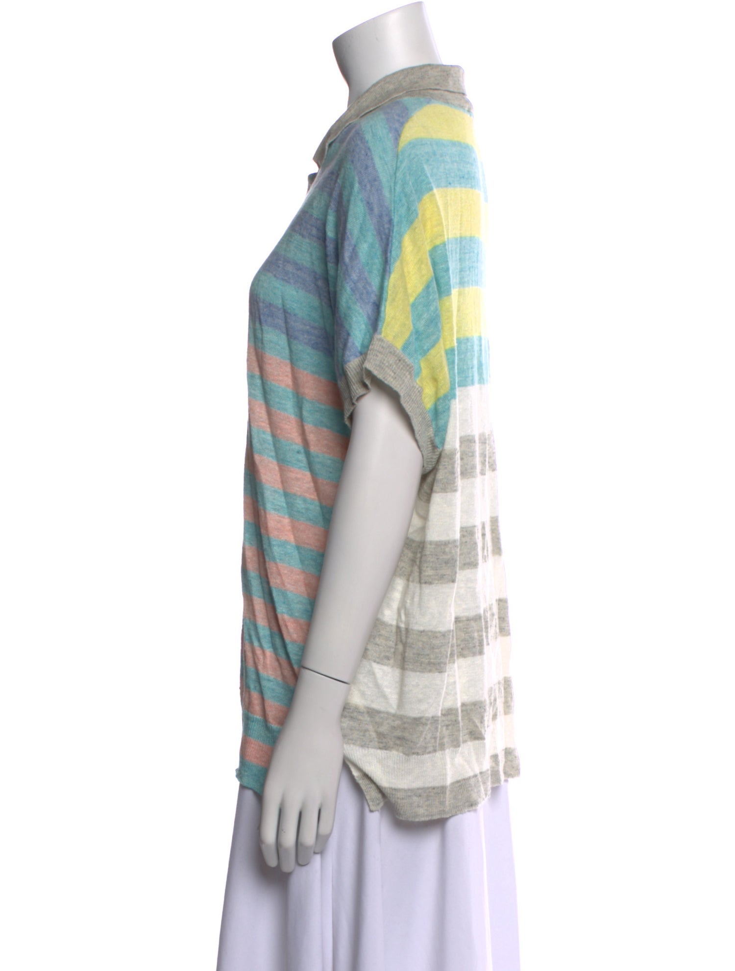 eolas Linen Striped Polo