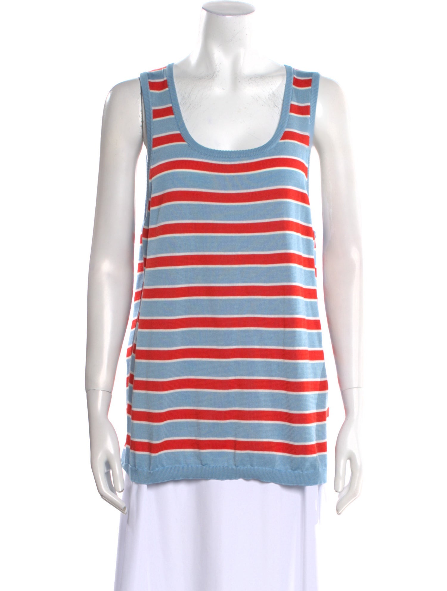eolas Striped Scoop Neck Top