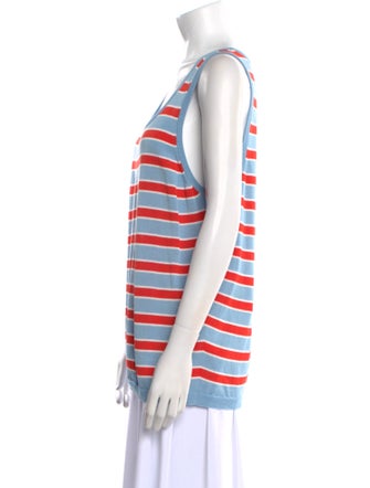 eolas Striped Scoop Neck Top