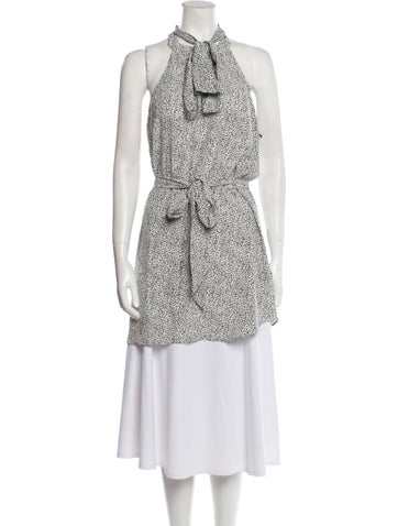 Equipment Tops Silk Animal Print Tunic M