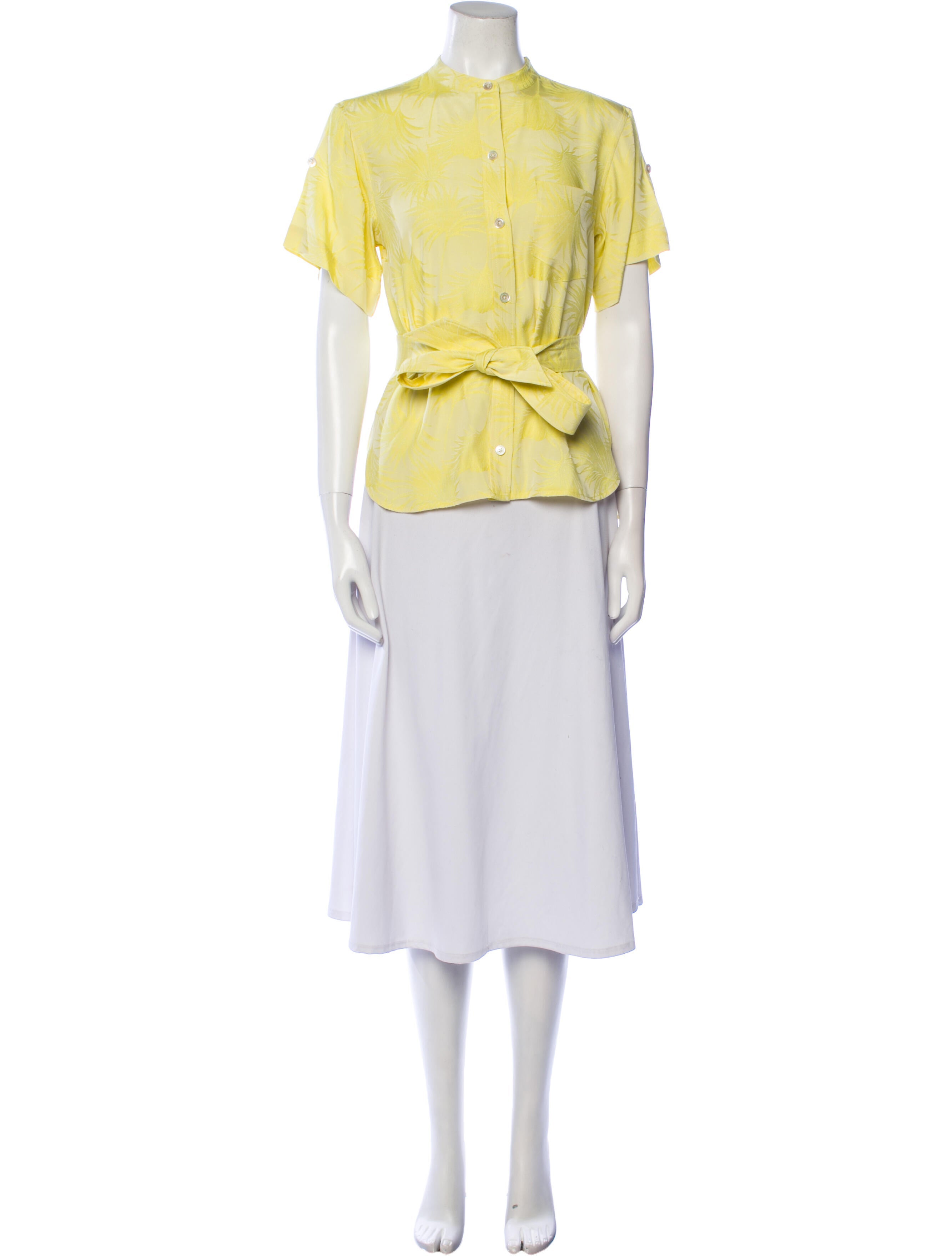 Equipment Silk Short Sleeve Button-Up Top
