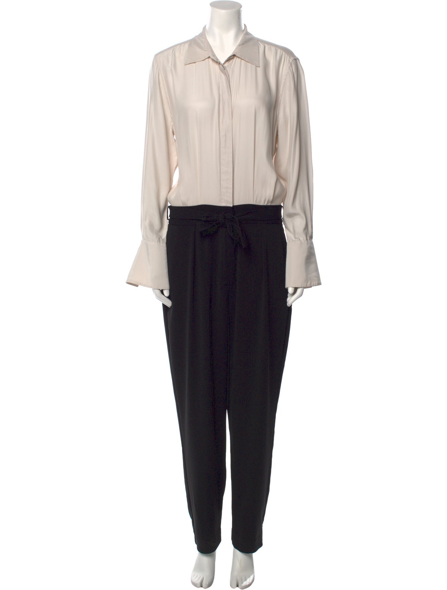 Equipment Silk Colorblock Pattern Jumpsuit