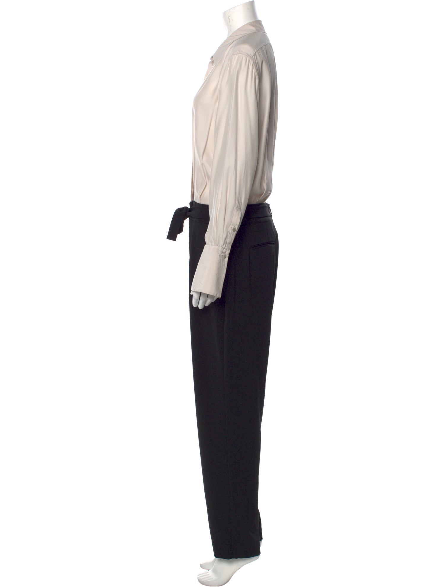 Equipment Silk Colorblock Pattern Jumpsuit