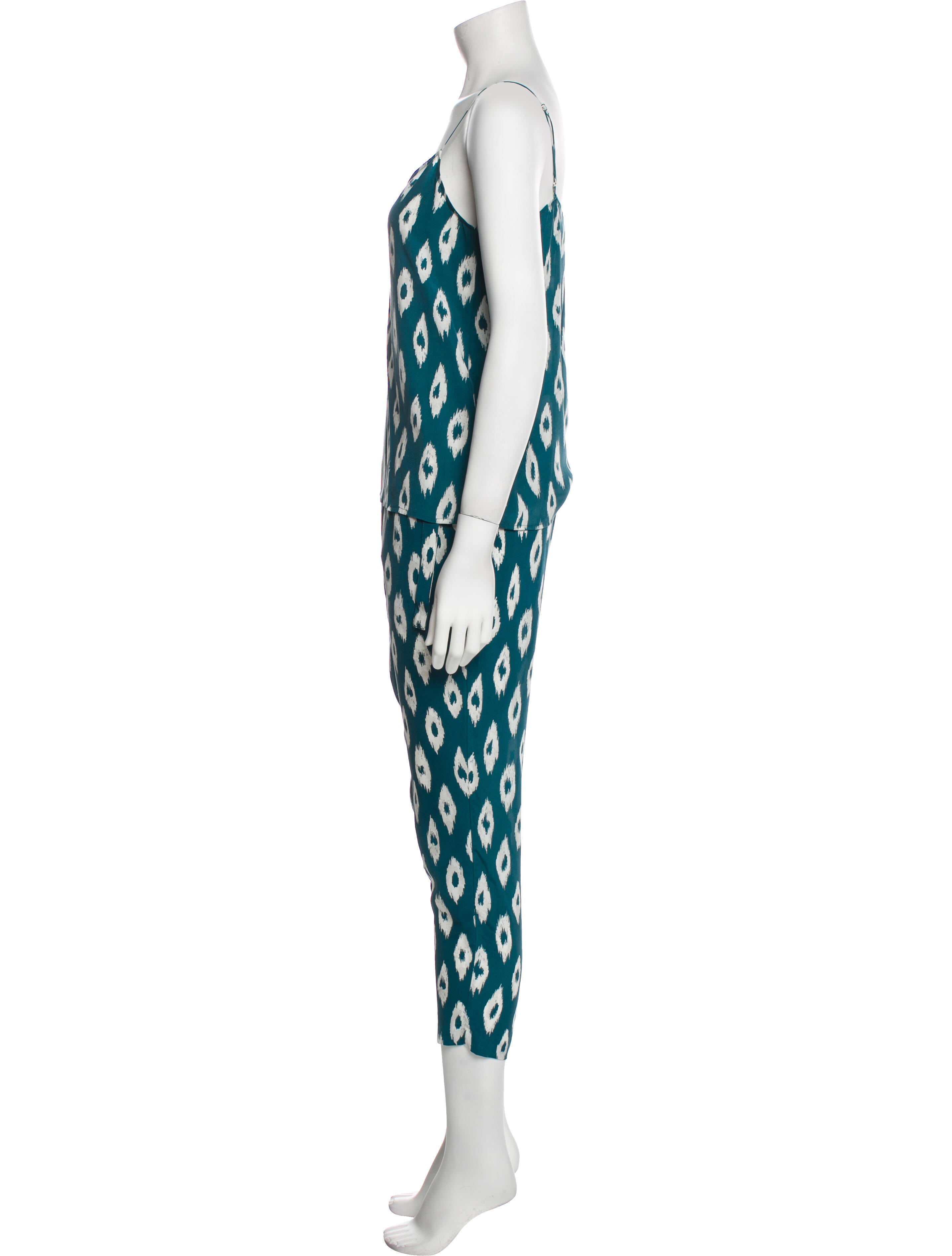 Equipment Silk Printed Pant Set