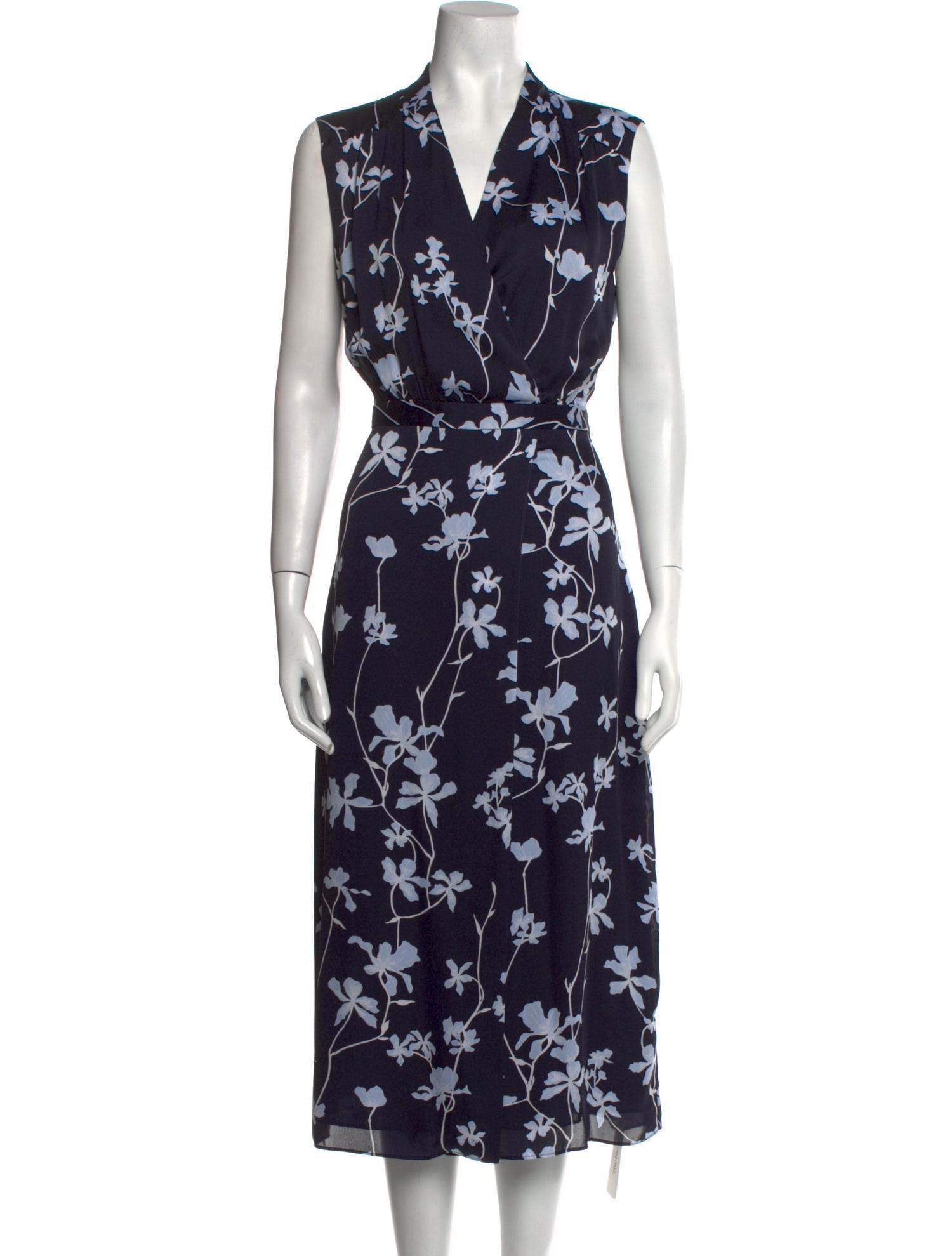 Equipment Floral Print Midi Length Dress