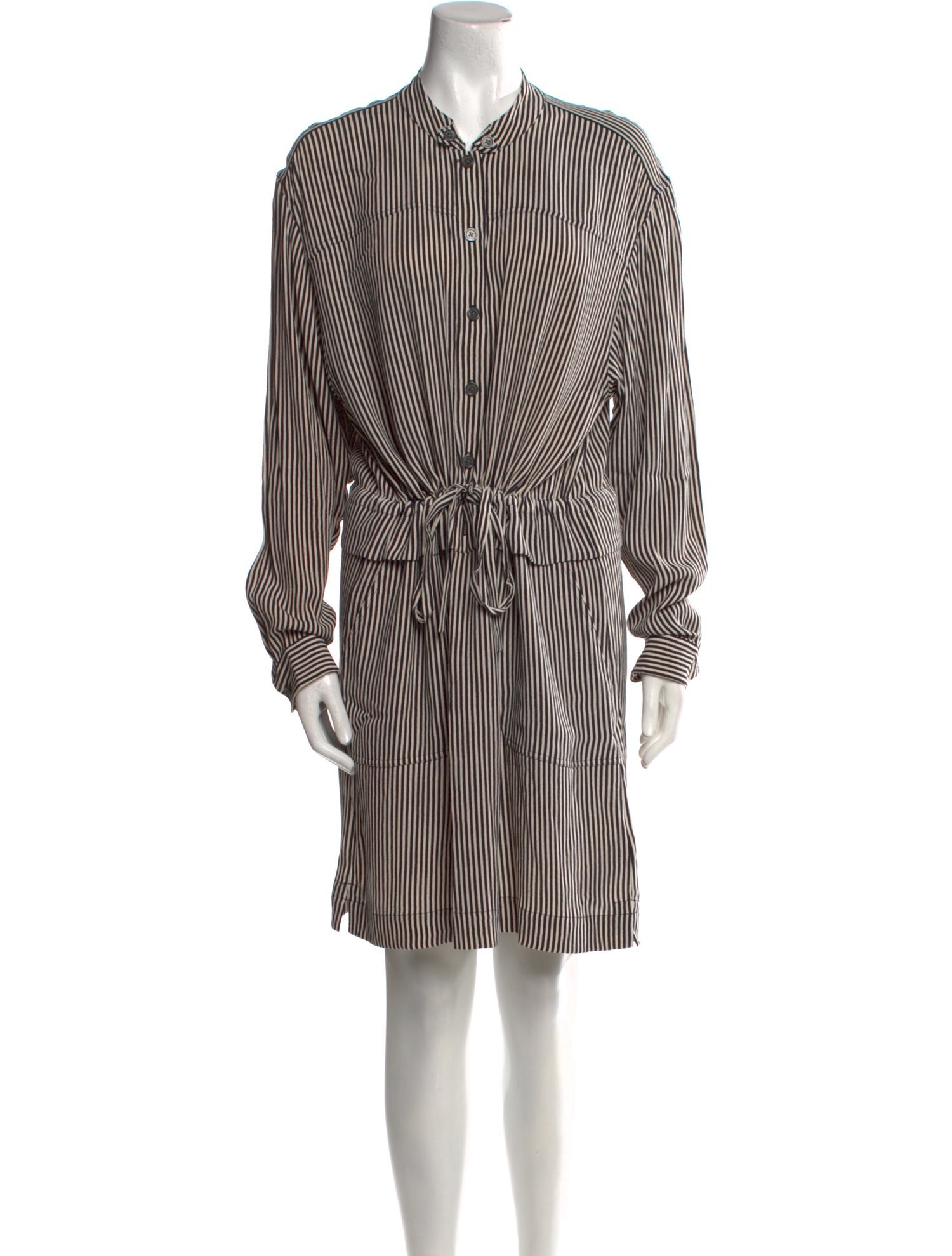 Equipment Striped Knee-Length Dress