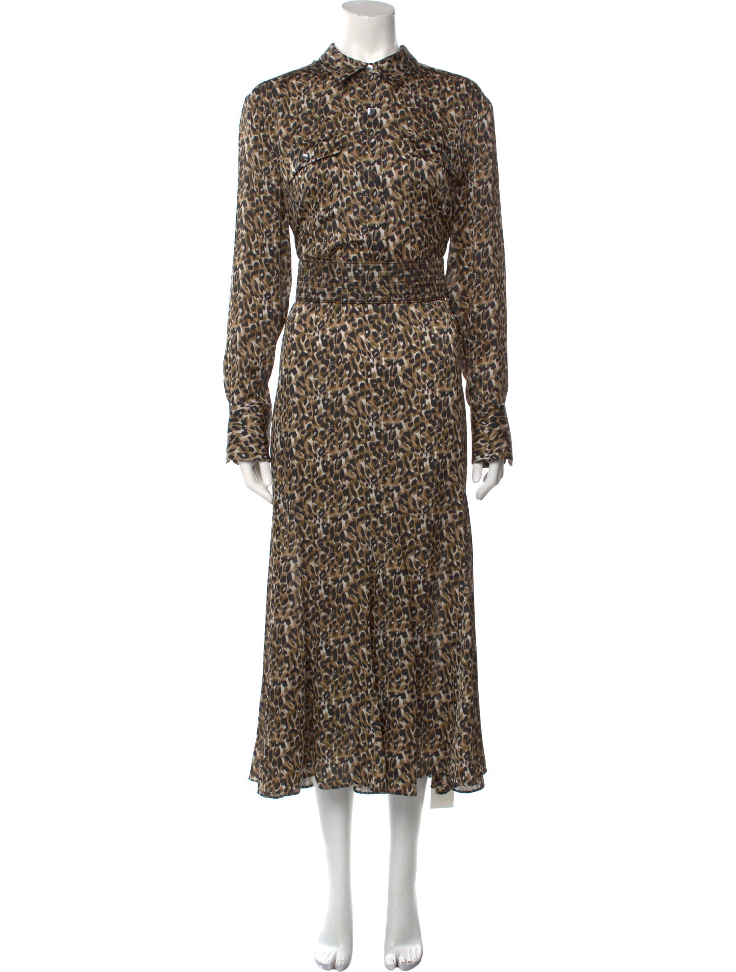 Equipment Animal Print Long Dress